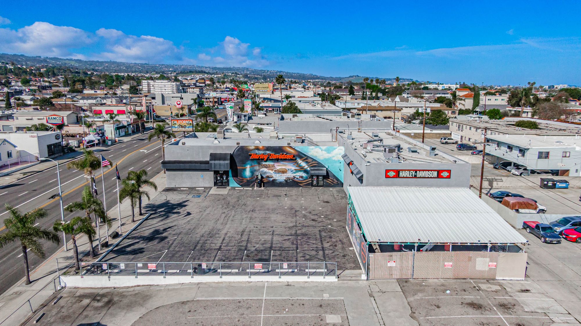 California Harley-Davidson commercial property on Pacific Coast Highway in Harbor City, represented by The Bonilla Group